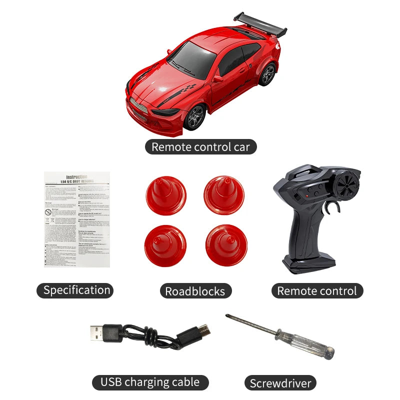 1/64 2.4G High speed Mini Drift Rc Car 4WD Remote Control Car Four Wheel Drive Radio Controlled Mini Racing Model Boy Toy Gifts