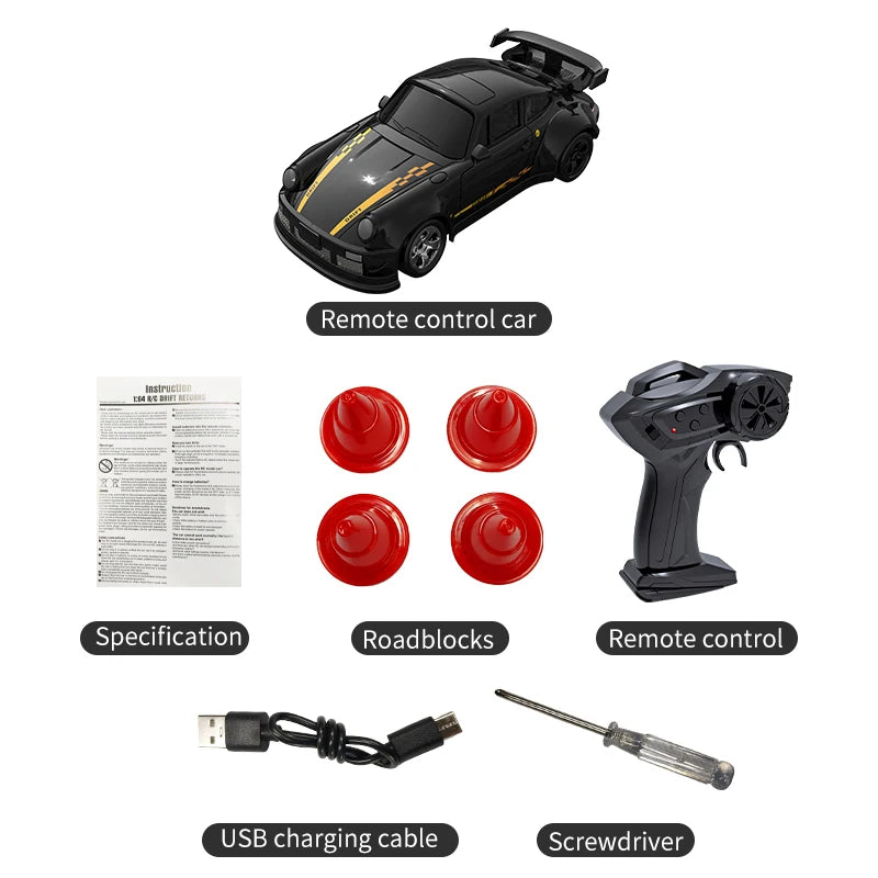 1/64 2.4G High speed Mini Drift Rc Car 4WD Remote Control Car Four Wheel Drive Radio Controlled Mini Racing Model Boy Toy Gifts