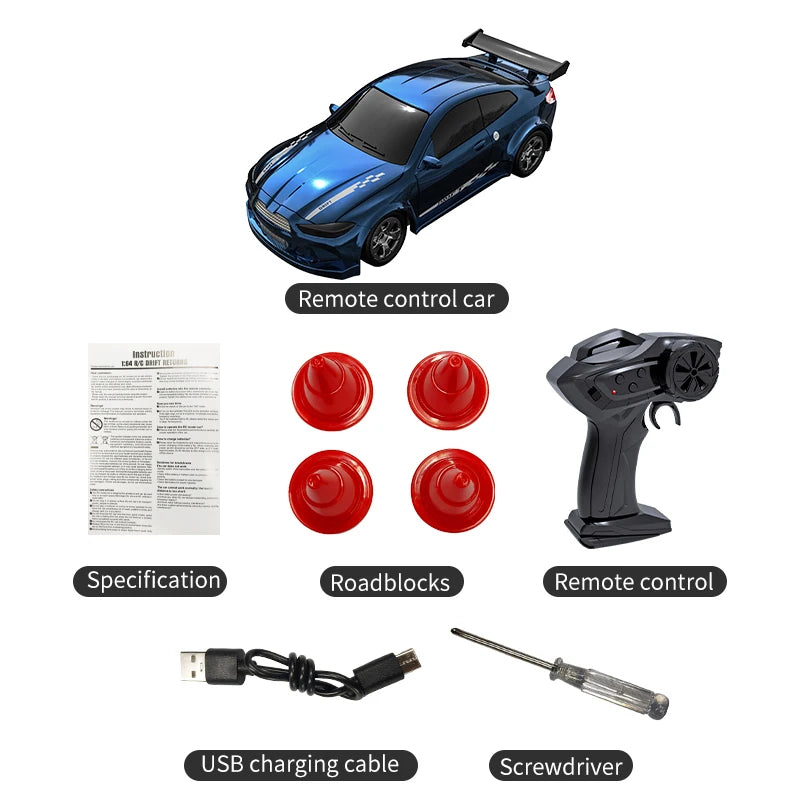 1/64 2.4G High speed Mini Drift Rc Car 4WD Remote Control Car Four Wheel Drive Radio Controlled Mini Racing Model Boy Toy Gifts