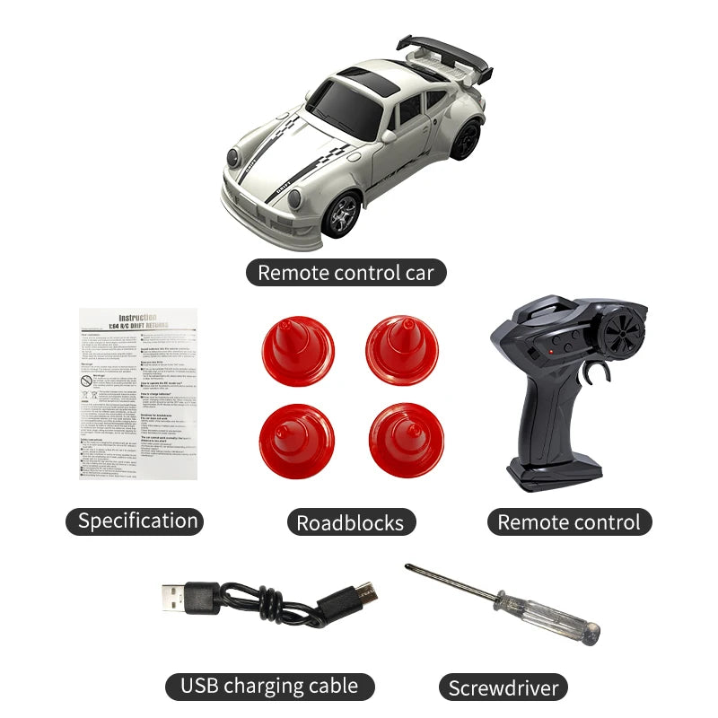 1/64 2.4G High speed Mini Drift Rc Car 4WD Remote Control Car Four Wheel Drive Radio Controlled Mini Racing Model Boy Toy Gifts